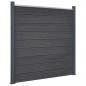 Preview: Zaunelement-Set Grau 699x186 cm WPC