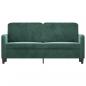 Preview: 2-Sitzer-Sofa Dunkelgrün 140 cm Samt