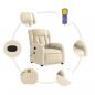 Preview: Massagesessel Creme Stoff