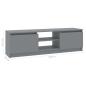 Preview: ARDEBO.de - TV-Schrank Grau 120×30×35,5 cm Holzwerkstoff