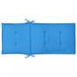 Preview: Gartenstuhlauflagen für Hochlehner 2 Stk. Blau 120x50x3cm Stoff