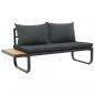Preview: 2-tlg. Garten-Ecksofa-Set mit Auflagen Aluminium WPC