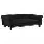 Preview: Hundebett Schwarz 95x55x30 cm Samt