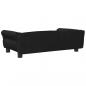 Preview: Hundebett Schwarz 95x55x30 cm Samt