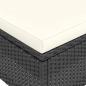 Preview: 4-tlg. Gartenstuhl und Hocker Set Poly Rattan Schwarz