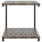 Preview: 2-Personen-Sonnenliege mit Auflagen Poly Rattan Braun