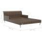 Preview: 2-Personen-Sonnenliege mit Auflagen Poly Rattan Braun