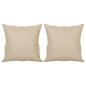 Preview: 2-Sitzer-Sofa mit Kissen Creme 120 cm Mikrofasergewebe