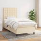 Preview: ARDEBO.de - Boxspringbett mit Matratze Creme 80x200 cm Stoff