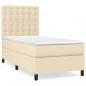 Preview: Boxspringbett mit Matratze Creme 80x200 cm Stoff