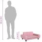 Preview: Hundebett Rosa 70x45x33 cm Samt