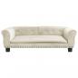 Preview: Hundebett Creme 95x55x30 cm Samt