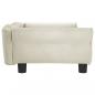 Preview: Hundebett Creme 95x55x30 cm Samt