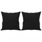 Preview: 2-Sitzer-Sofa mit Kissen Schwarz 140 cm Mikrofasergewebe