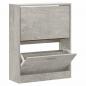 Preview: Schuhschrank Betongrau 63x24x81 cm Holzwerkstoff