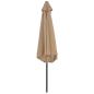 Preview: ARDEBO.de - Sonnenschirm mit Metall-Mast 300 cm Taupe