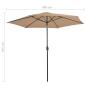Preview: Sonnenschirm mit Metall-Mast 300 cm Taupe