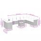 Preview: 11-tlg. Garten-Sofagarnitur mit Kissen Grau Poly Rattan