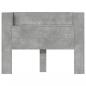 Preview: LED-Kopfteil mit Ablagen Betongrau 140x16,5x103,5 cm