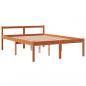 Preview: Seniorenbett Wachsbraun 120x200 cm Massivholz Kiefer