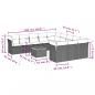 Preview: 12-tlg. Garten-Sofagarnitur mit Kissen Grau Poly Rattan
