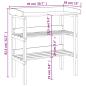 Preview: Pflanztisch mit Ablagen Braun 78x38x82,5 cm Massivholz Tanne