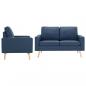 Preview: ARDEBO.de - 2-tlg. Sofagarnitur Stoff Blau