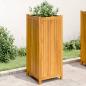 Preview: ARDEBO.de - Pflanzkübel mit Einlage 42x42x100 cm Massivholz Akazie