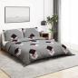 Preview: ARDEBO.de - Bettwäsche-Set Grau 260x220 cm Baumwolle