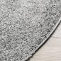 Preview: Shaggy-Teppich PAMPLONA Hochflor Modern Grau Ø 80 cm