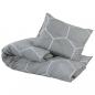 Preview: Bettwäsche-Set Grau 225x220 cm Baumwolle