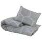 Preview: Bettwäsche-Set Grau 225x220 cm Baumwolle