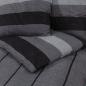 Preview: Bettwäsche-Set Dunkelgrau 200x200 cm Baumwolle