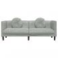 Preview: Sofa mit Kissen 3-Sitzer Hellgrau Samt