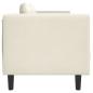Preview: Sofa mit Kissen 3-Sitzer Creme Samt