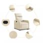 Preview: Relaxsessel mit Aufstehhilfe Creme Stoff