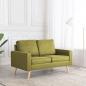 Preview: ARDEBO.de - 2-Sitzer-Sofa Grün Stoff