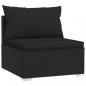 Preview: 4-tlg. Garten-Lounge-Set mit Kissen Schwarz Poly Rattan