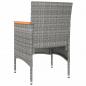 Preview: 4-tlg. Gartenstuhl und Hocker Set Poly Rattan Grau