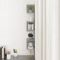 Preview: Wand-Eckregal Grau Sonoma 20x20x127,5 cm Holzwerkstoff