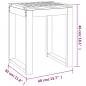 Preview: Badhocker 40x30x46 cm Massivholz Nussbaum