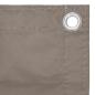 Preview: Balkon-Sichtschutz Taupe 75x600 cm Oxford-Gewebe