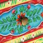 Preview: Handbemalter Nachttisch 40×30×50 cm Mango Massivholz