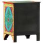 Preview: Handbemalter Nachttisch 40×30×50 cm Mango Massivholz