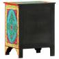 Preview: Handbemalter Nachttisch 40×30×50 cm Mango Massivholz