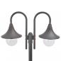 Preview: Garten-Pollerleuchte E27 220 cm Aluminium 2-Laterne Bronze 
