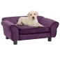 Preview: ARDEBO.de - Hundesofa Burgunderrot 72x45x30 cm Plüsch