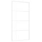 Preview: Schiebetür ESG Glas und Aluminium mattiert 102,5x205 cm Weiß