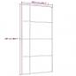 Preview: Schiebetür ESG Glas und Aluminium mattiert 102,5x205 cm Weiß