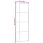 Preview: Schiebetür ESG-Glas und Aluminium 76x205 cm Weiß